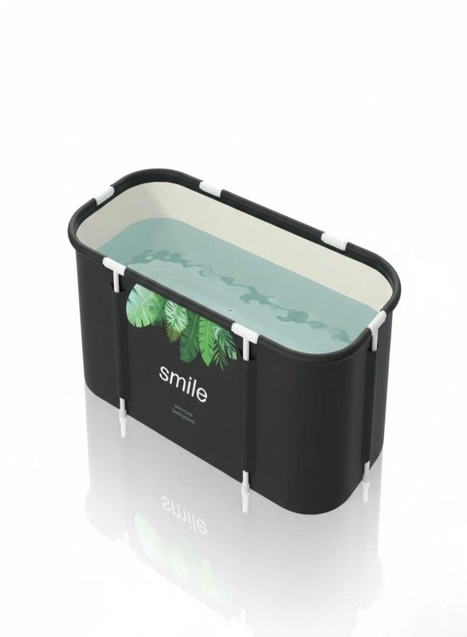 Yopple Foldable Bath Tub for Bathroom SPA Tub for Home Use with Drainage Hole For Adults And Kids Maintains Hot & Cold Water Thickened Insulated Ice Bath Tub for Adults (Smile) - Image 1